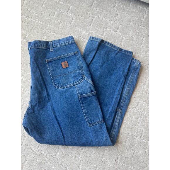 Carhartt Double Front Denim Logger Loose Original Fit - Picture 2 of 8